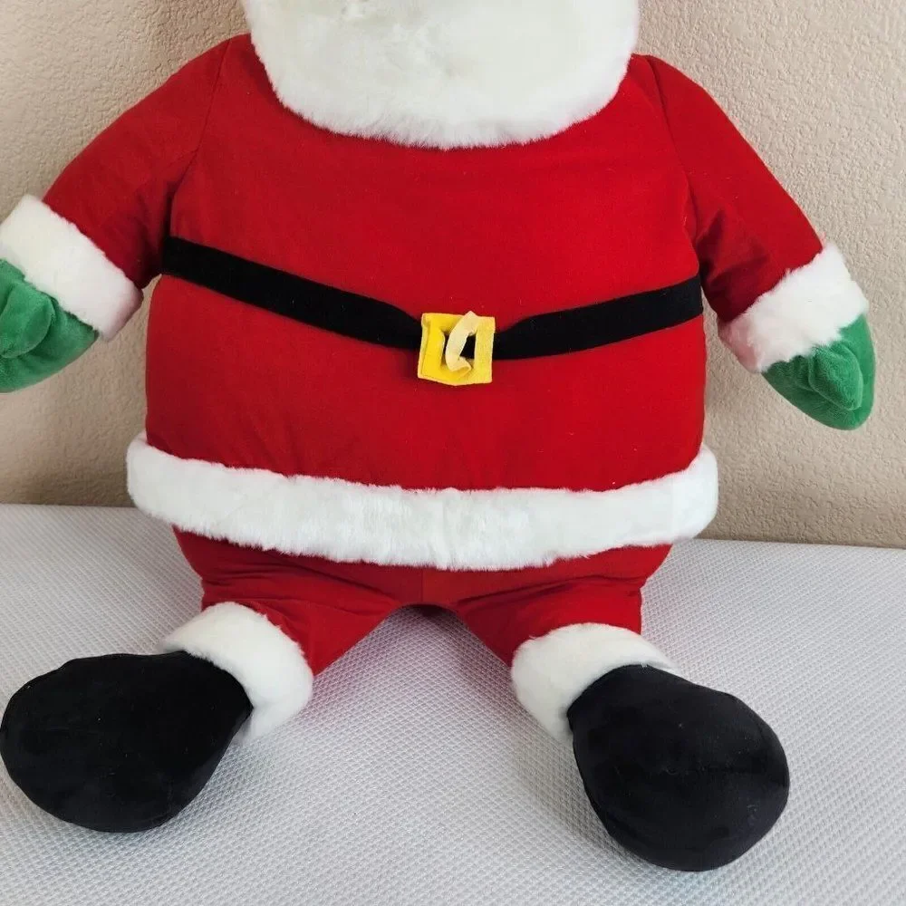 Vintage 90s Jumbo Large Plush Santa Claus 32